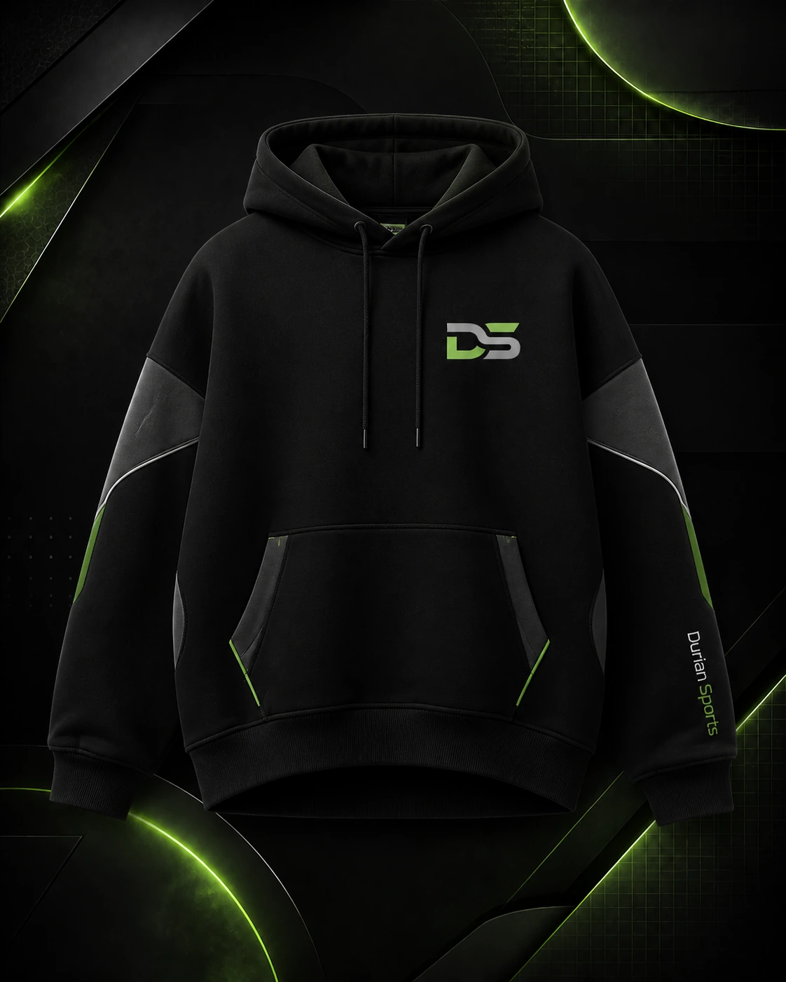Drop-Cut Streetwear Hoodie
