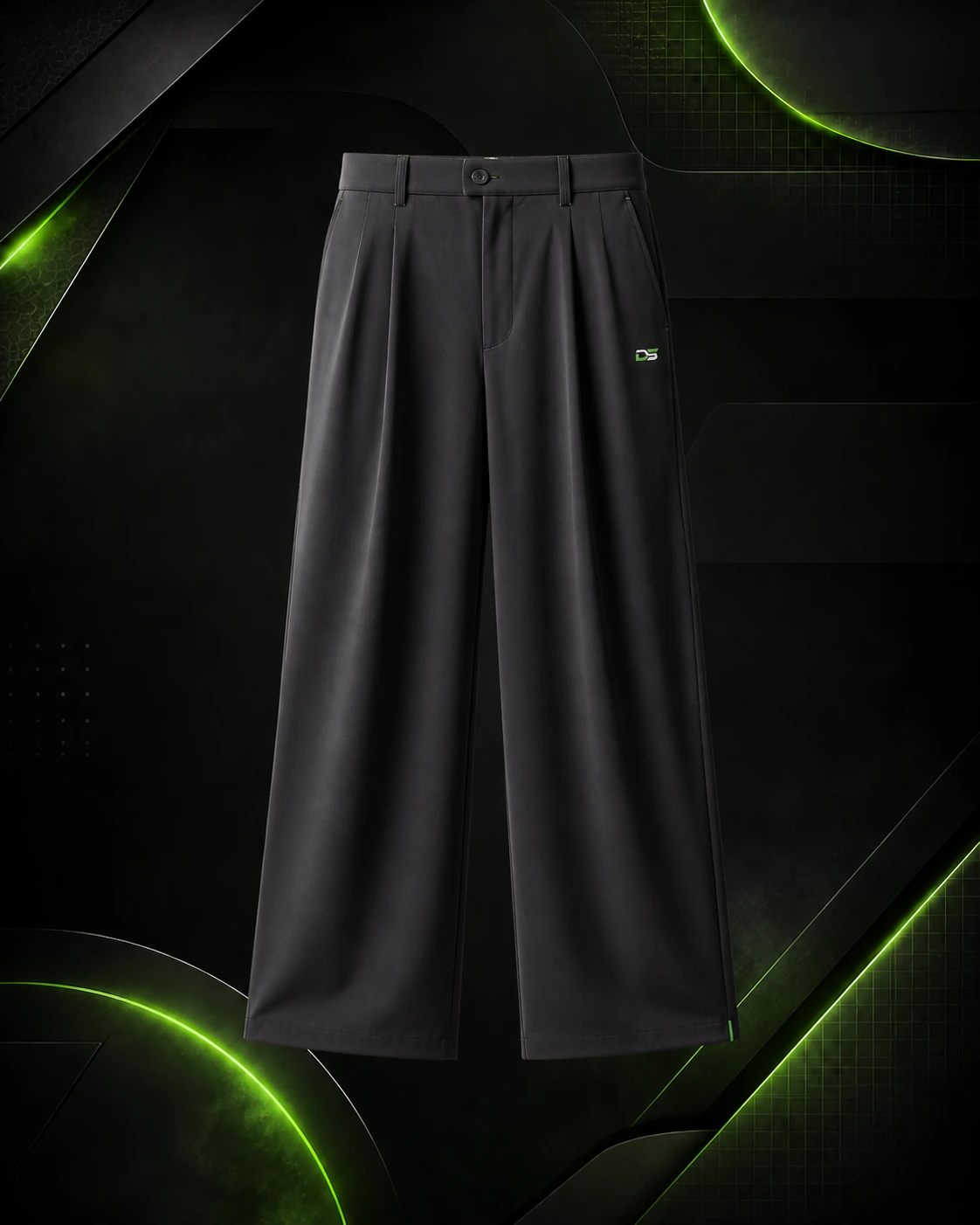 Pleated Wide-Leg Trousers