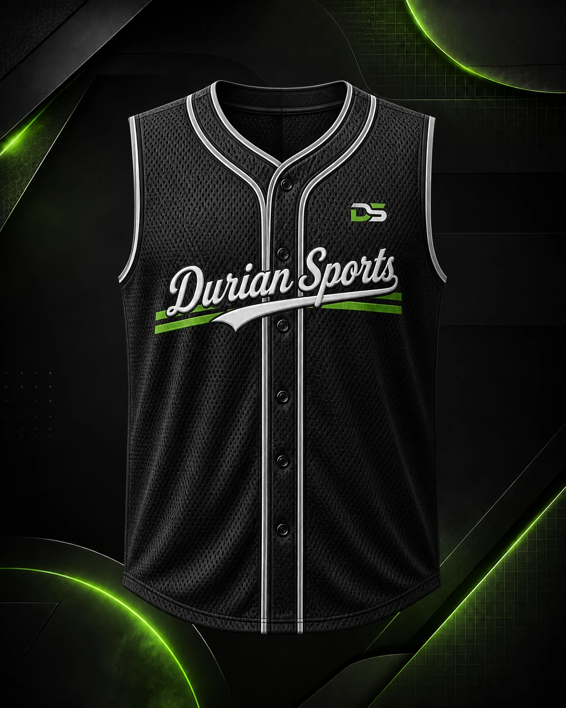 Mesh Sleeveless Baseball Jersey